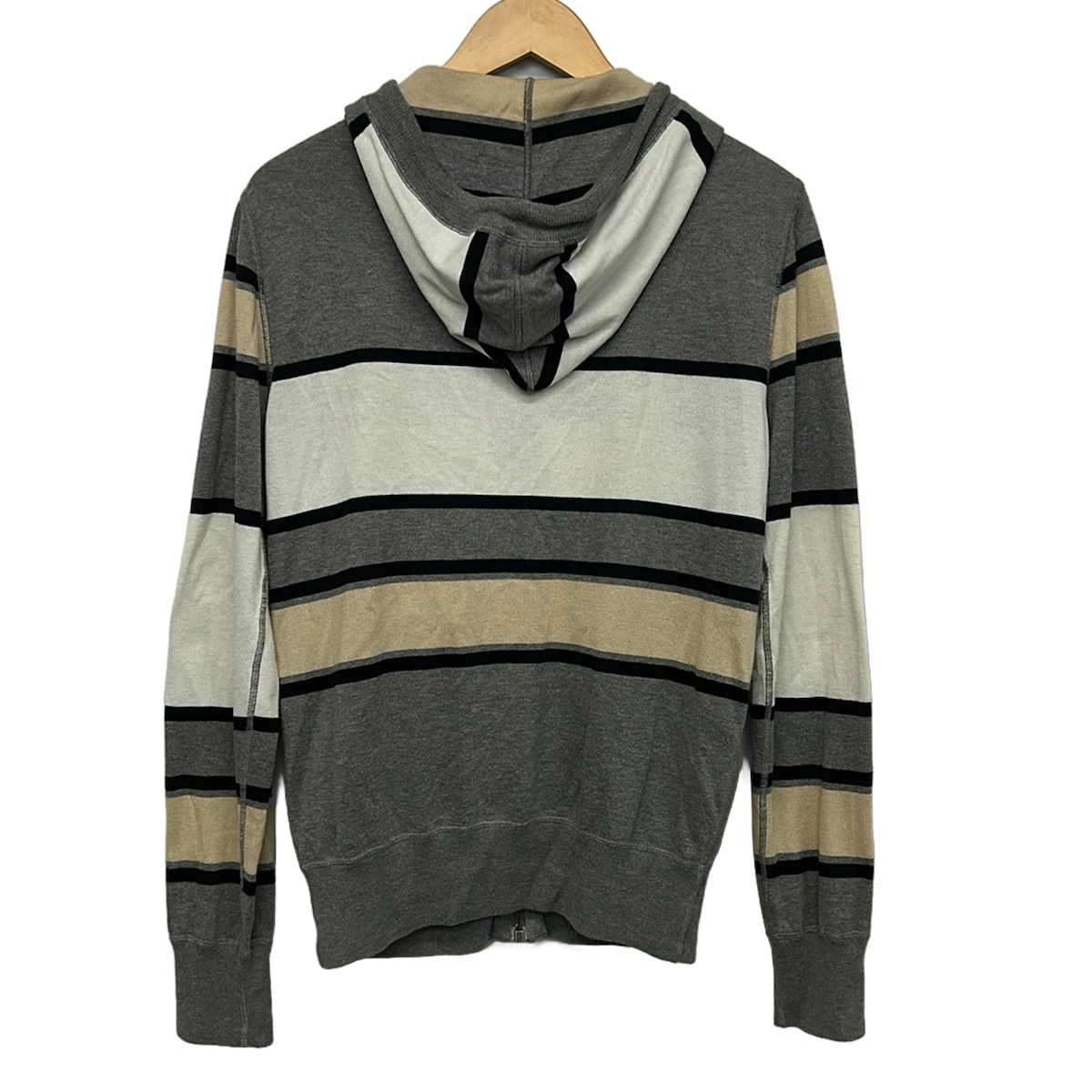 Dolce & Gabbana Hoodie 44 S Gray White Multi Long Sleeve Knit Border Zip — view 2