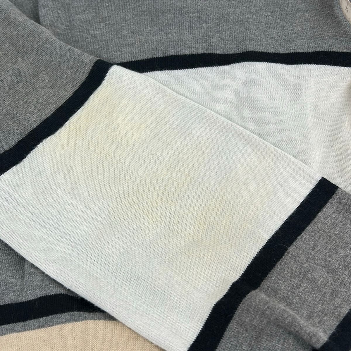 Dolce & Gabbana Hoodie 44 S Gray White Multi Long Sleeve Knit Border Zip — view 6