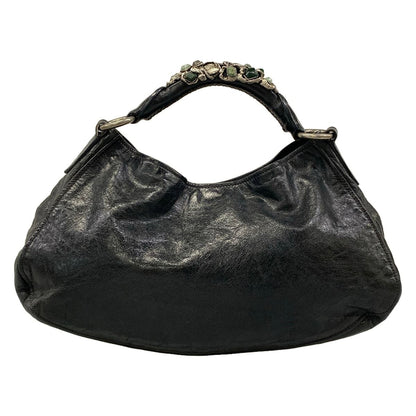 Miu Miu Handbag Black Bijou Leather