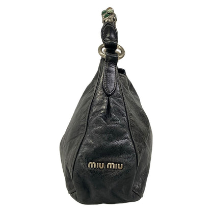 Miu Miu Handbag Black Bijou Leather — view 2