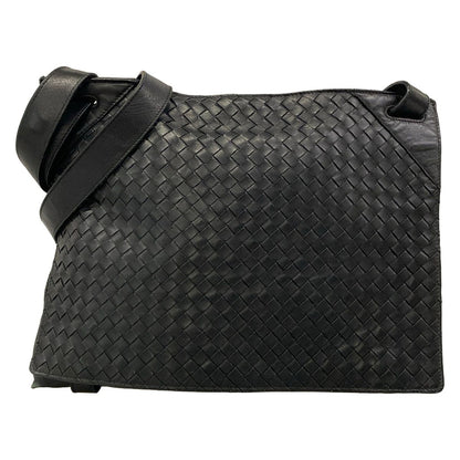 Bottega Veneta Shoulder Bag Intrecciato Black Leather