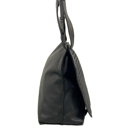 Bottega Veneta Shoulder Bag Intrecciato Black Leather — view 2