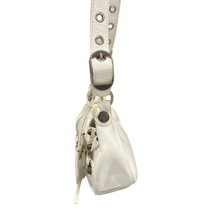 Balenciaga Shoulder Bag le Cagole XS White Leather — view 2