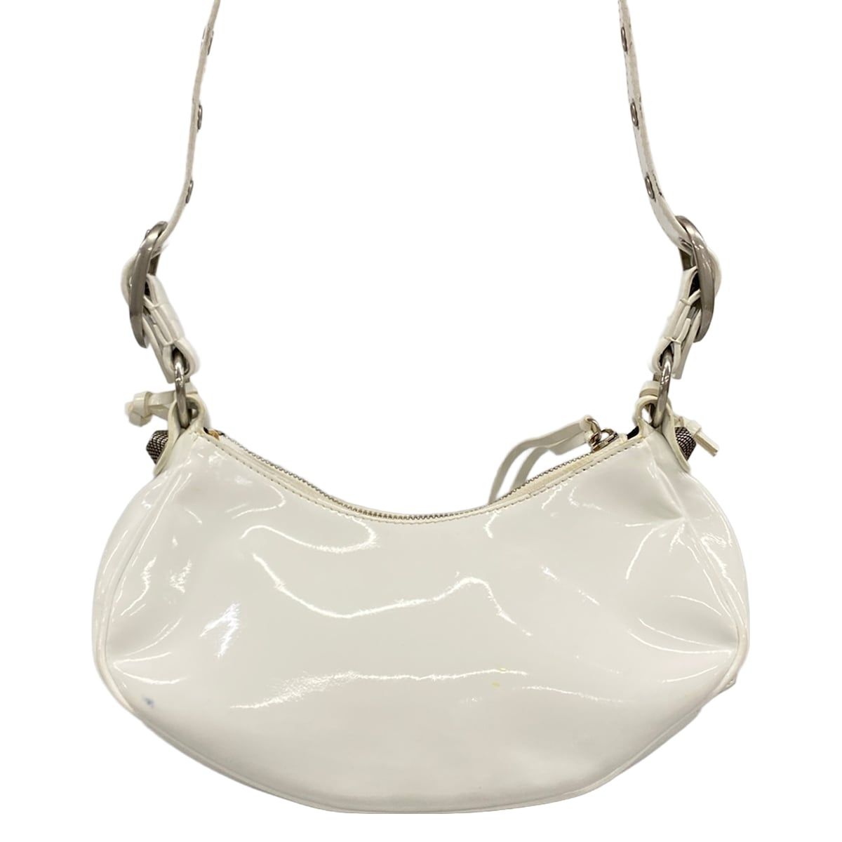 Balenciaga Shoulder Bag le Cagole XS White Leather — view 3