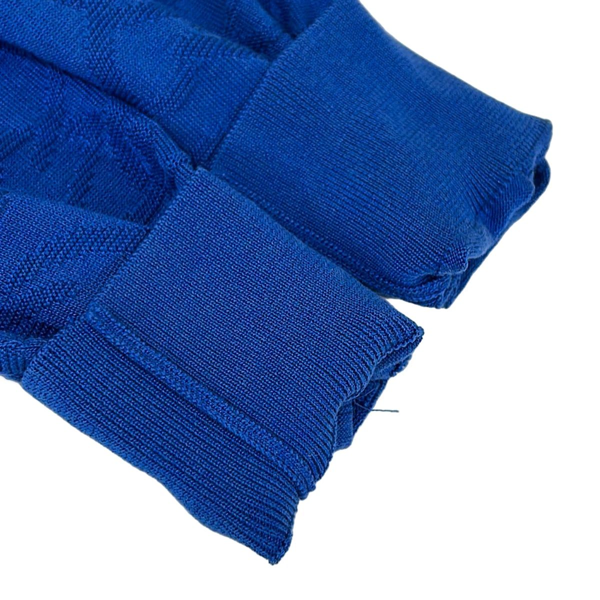 Hermes Cardigan 34 S Naoussa Blue Long Sleeve Chaine D'ancre Motif Cotton Silk — view 7