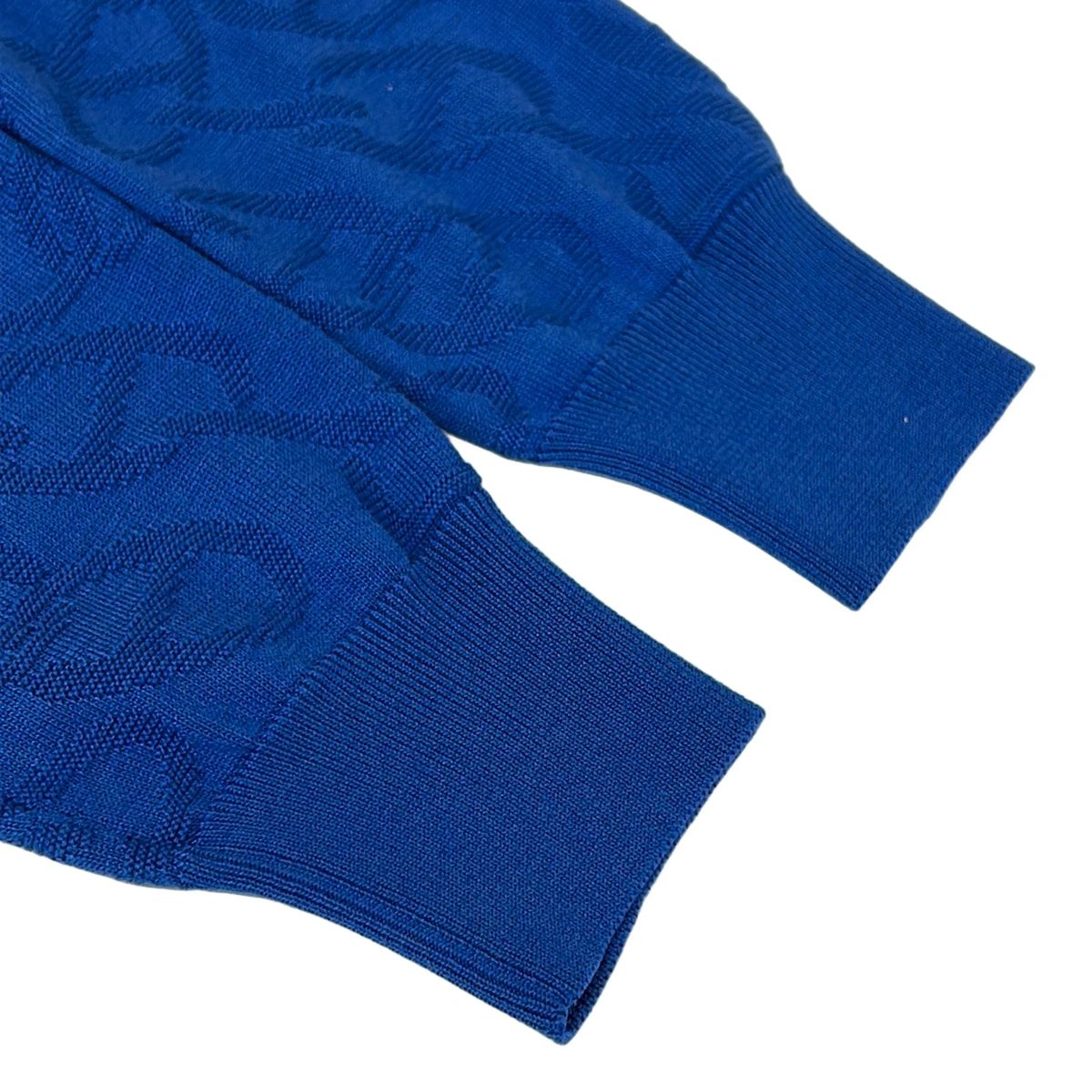 Hermes Cardigan 34 S Naoussa Blue Long Sleeve Chaine D'ancre Motif Cotton Silk — view 6