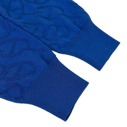 Hermes Cardigan 34 S Naoussa Blue Long Sleeve Chaine D'ancre Motif Cotton Silk — view 6