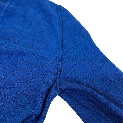 Hermes Cardigan 34 S Naoussa Blue Long Sleeve Chaine D'ancre Motif Cotton Silk — view 9