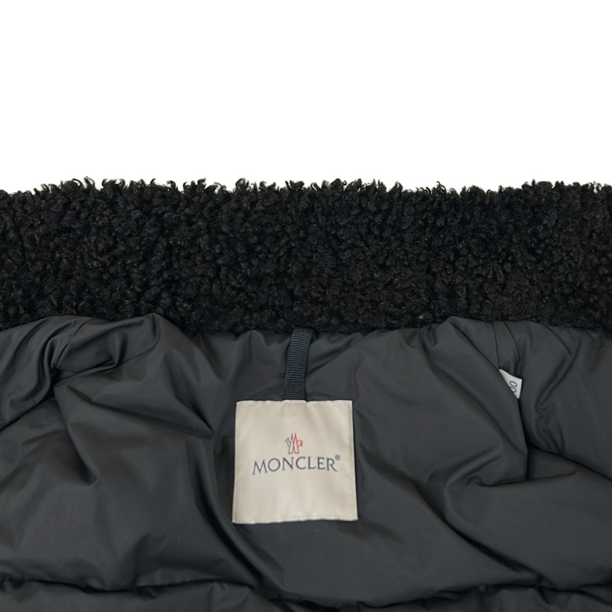 Moncler Down Jacket 00 XS Bridoire Black Faux Shearling Winter — view 9