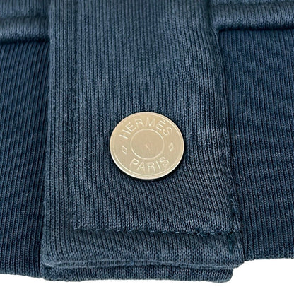 Hermes Jacket S Teddy Patch Indigo Long Sleeve Spring Autumn Crew Cell Cotton — view 9
