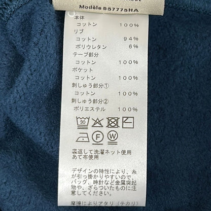 Hermes Jacket S Teddy Patch Indigo Long Sleeve Spring Autumn Crew Cell Cotton — view 4