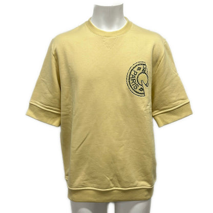 Hermes Short Sleeve T-Shirt S Round Neck Vanille Crew Cotton