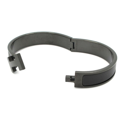 Hermes Bangle Click HH So Black Matte Enamel Bracelet — view 5