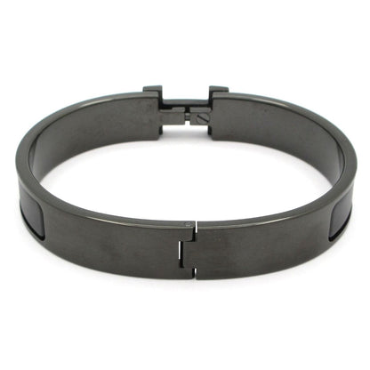 Hermes Bangle Click HH So Black Matte Enamel Bracelet — view 3