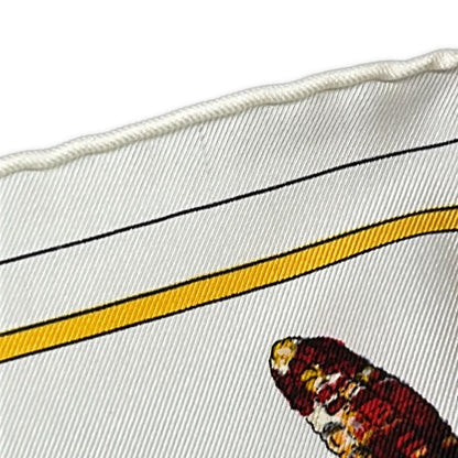 Hermes Scarf Carre 90 White Multi Kachinas — view 4