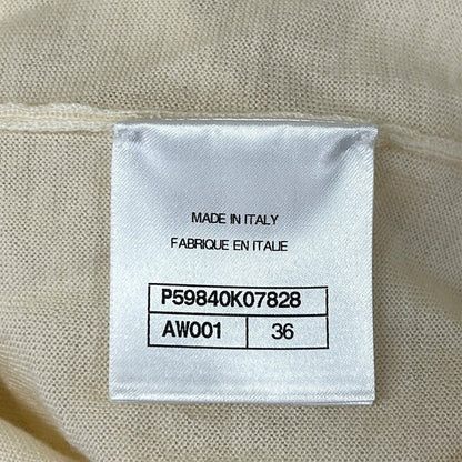 Chanel Long Sleeve Sweater 36 S Ivory Turtleneck Cashmere — view 4