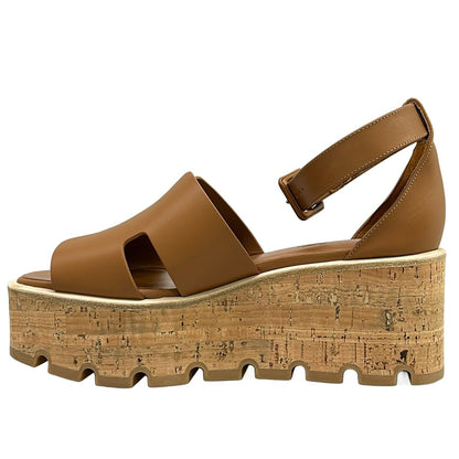 Hermes Sandals Russe Natural Platform — view 3