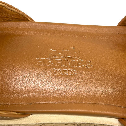 Hermes Sandals Russe Natural Platform — view 9