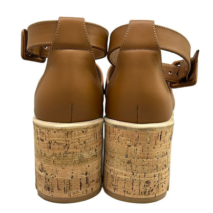 Hermes Sandals Russe Natural Platform — view 6