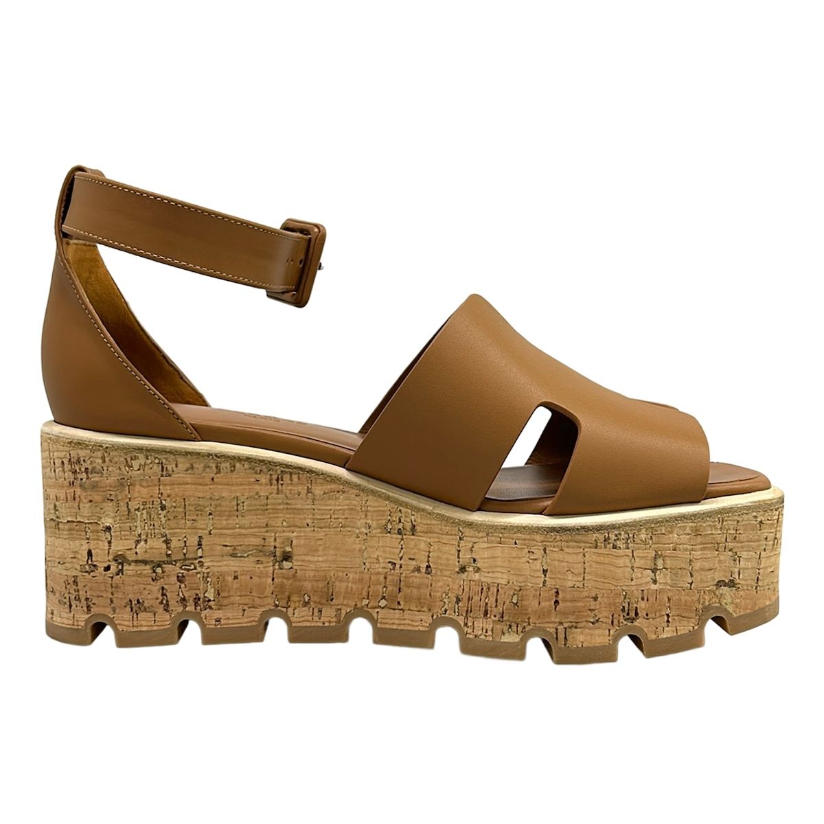 Hermes Sandals Russe Natural Platform — view 2