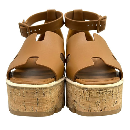 Hermes Sandals Russe Natural Platform — view 5