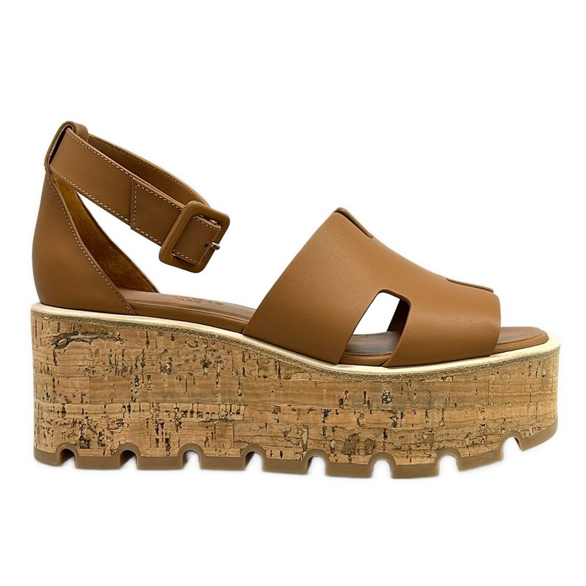 Hermes Sandals Russe Natural Platform — view 4