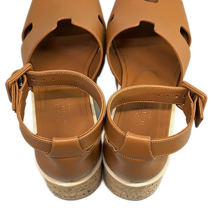 Hermes Sandals Russe Natural Platform — view 7
