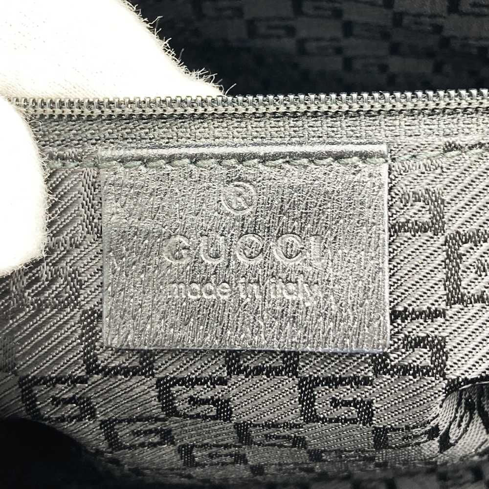 Gucci 002 Logo Tote Canvas Leather Black — view 7