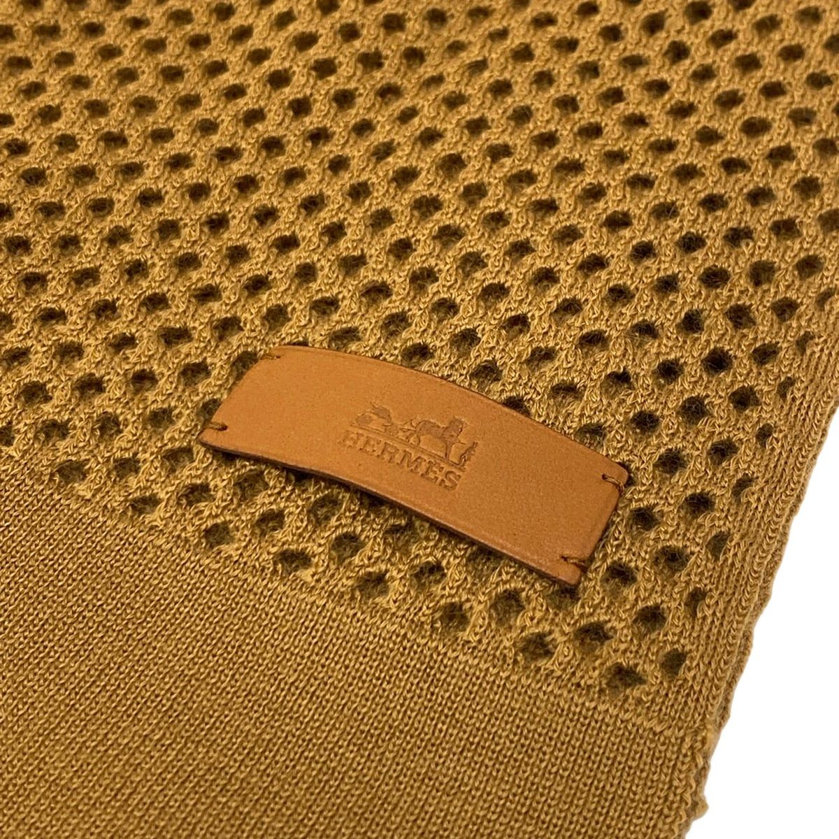 Hermes Scarf Maille Fillet Brown Cashmere — view 2