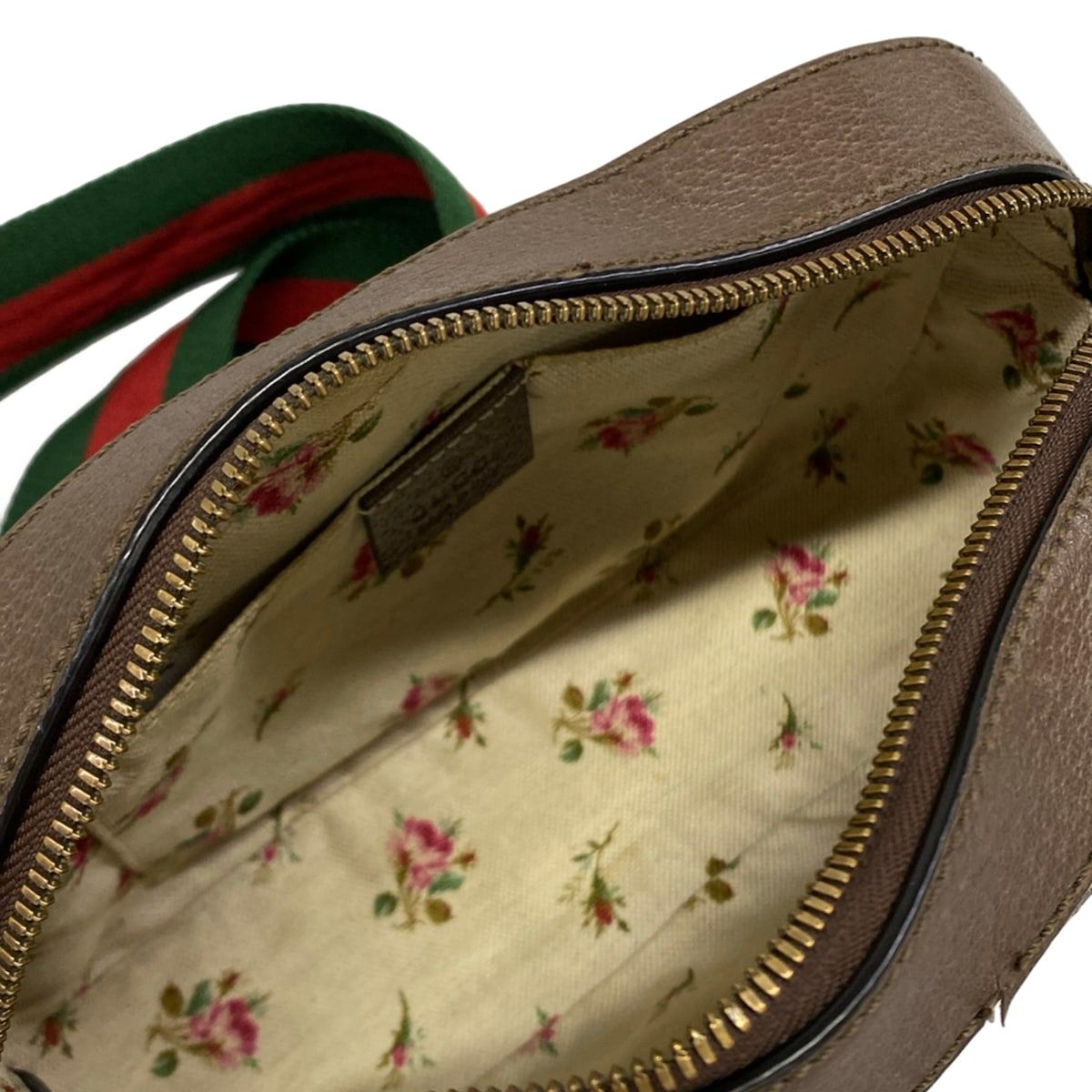 Gucci Shoulder Bag Neo Vintage GG Supreme Dark Brown Ivory Multi Leather — view 7