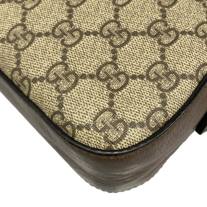 Gucci Shoulder Bag Neo Vintage GG Supreme Dark Brown Ivory Multi Leather — view 6