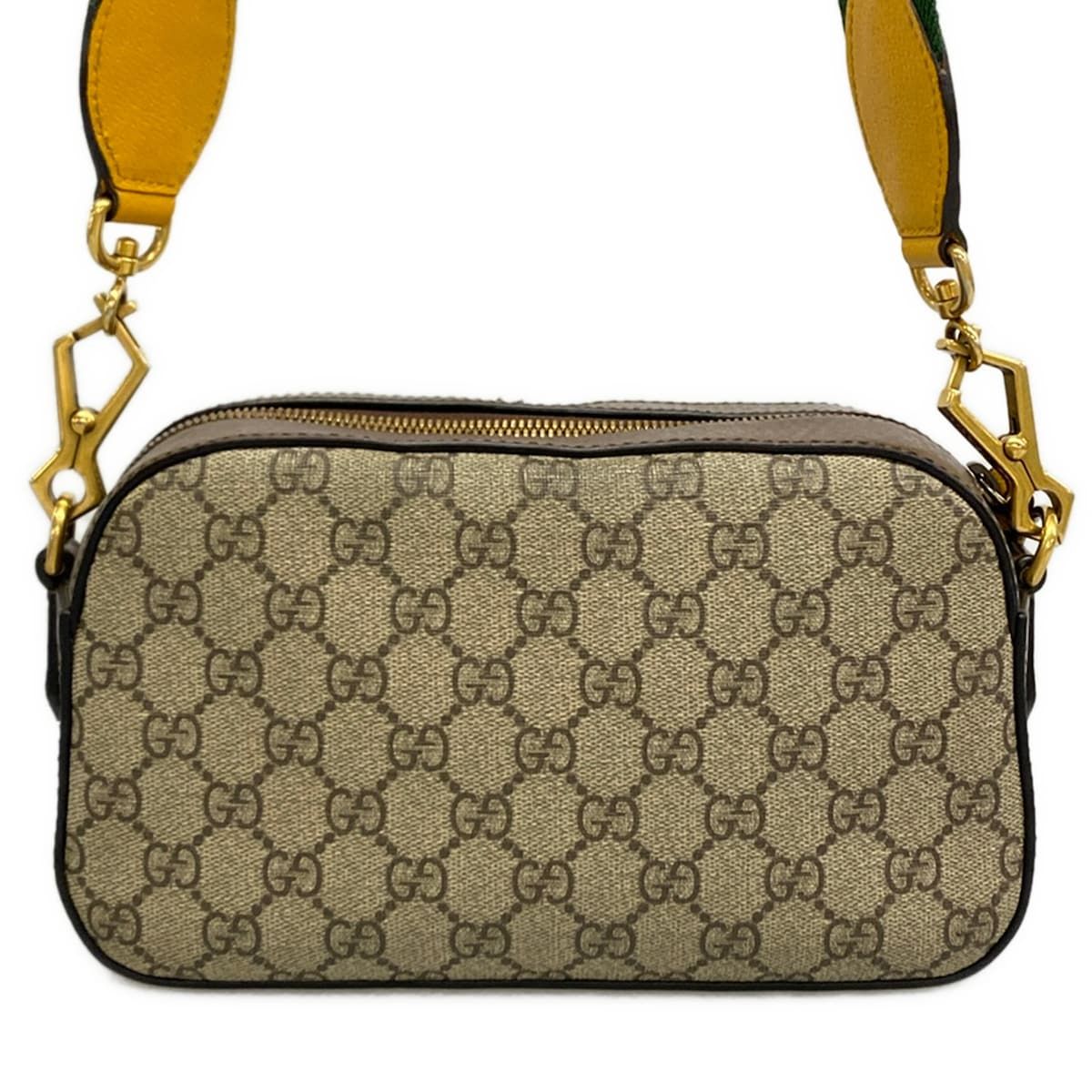 Gucci Shoulder Bag Neo Vintage GG Supreme Dark Brown Ivory Multi Leather — view 3