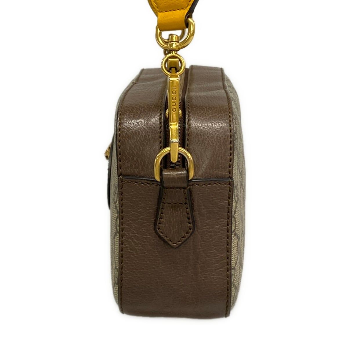Gucci Shoulder Bag Neo Vintage GG Supreme Dark Brown Ivory Multi Leather — view 4
