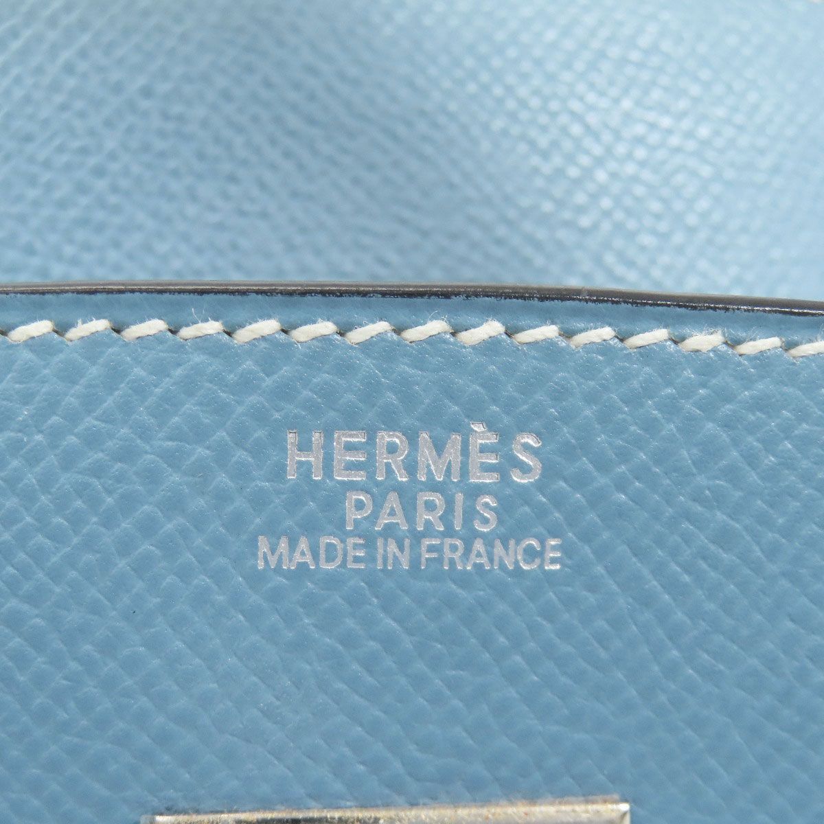 Hermes Birkin 30 Blue Jean Silver Handbag Epsom — view 6