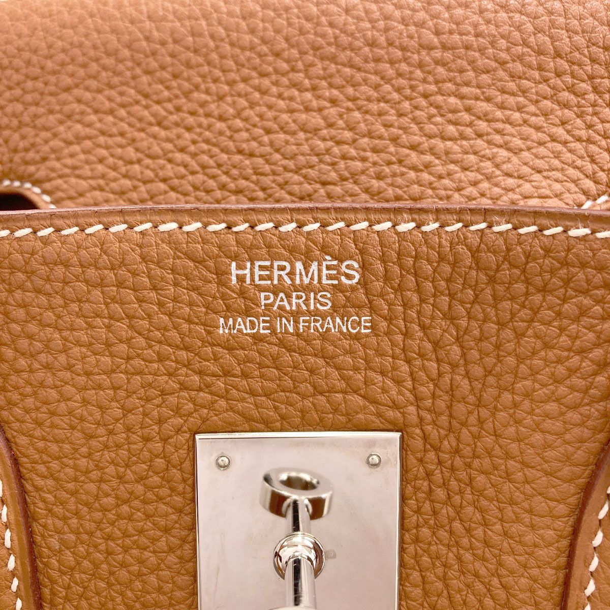 Hermes Birkin 35 Gold Silver Handbag Taurillon — view 6