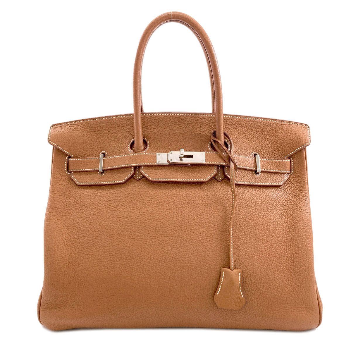 Hermes Birkin 35 Gold Silver Handbag Taurillon
