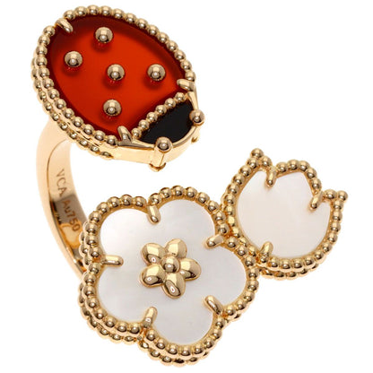 Van Cleef & Arpels Lucky Spring Entrelle Door 48 Ring 18k Pink Gold
