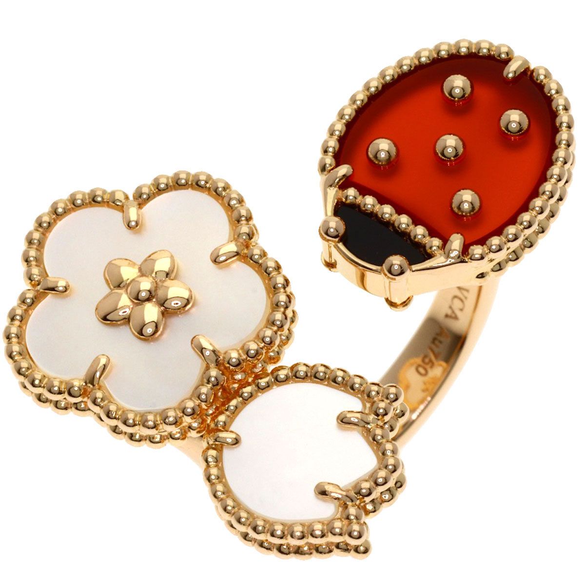 Van Cleef & Arpels Lucky Spring Entrelle Door 48 Ring 18k Pink Gold — view 2