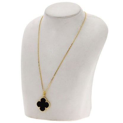 Van Cleef & Arpels Magic Alhambra Onyx Necklace 18k Yellow Gold — view 7