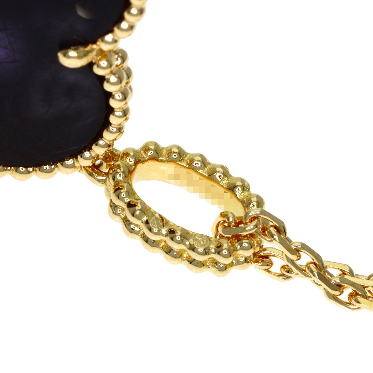 Van Cleef & Arpels Magic Alhambra Onyx Necklace 18k Yellow Gold — view 4