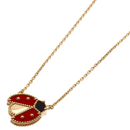 Van Cleef & Arpels Lucky Spring Open Wing Ladybug Necklace 18k Pink Gold