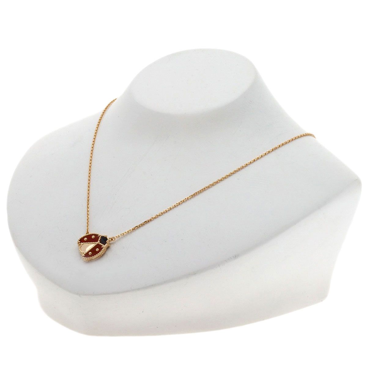 Van Cleef & Arpels Lucky Spring Open Wing Ladybug Necklace 18k Pink Gold — view 4