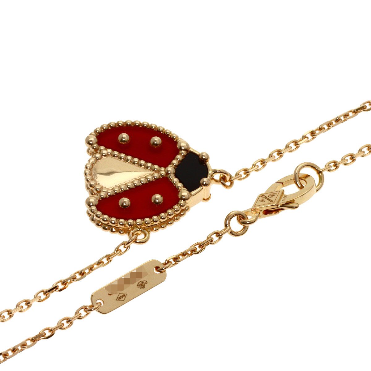 Van Cleef & Arpels Lucky Spring Open Wing Ladybug Necklace 18k Pink Gold — view 2