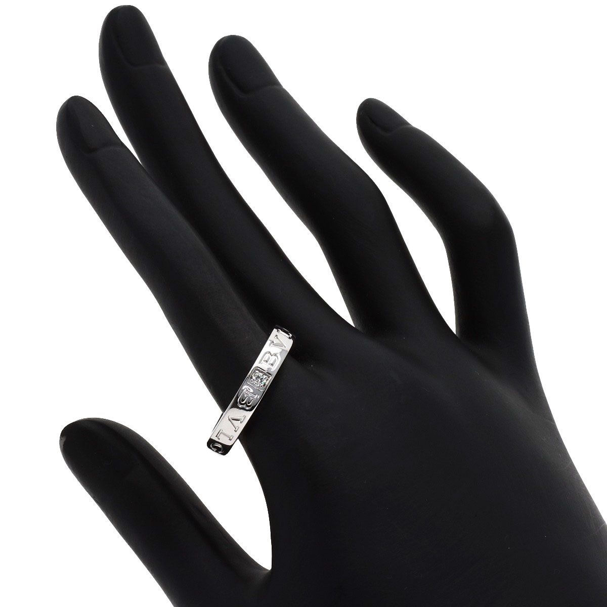 Bvlgari Essential Band Diamond Ring 18k White Gold — view 7