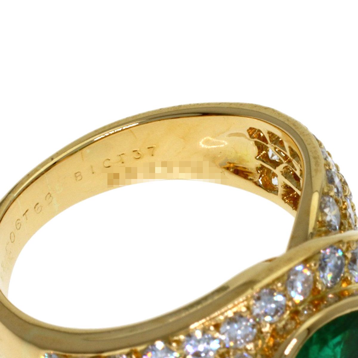 Van Cleef & Arpels Emerald Diamond 51 Ring 18k Yellow Gold — view 6
