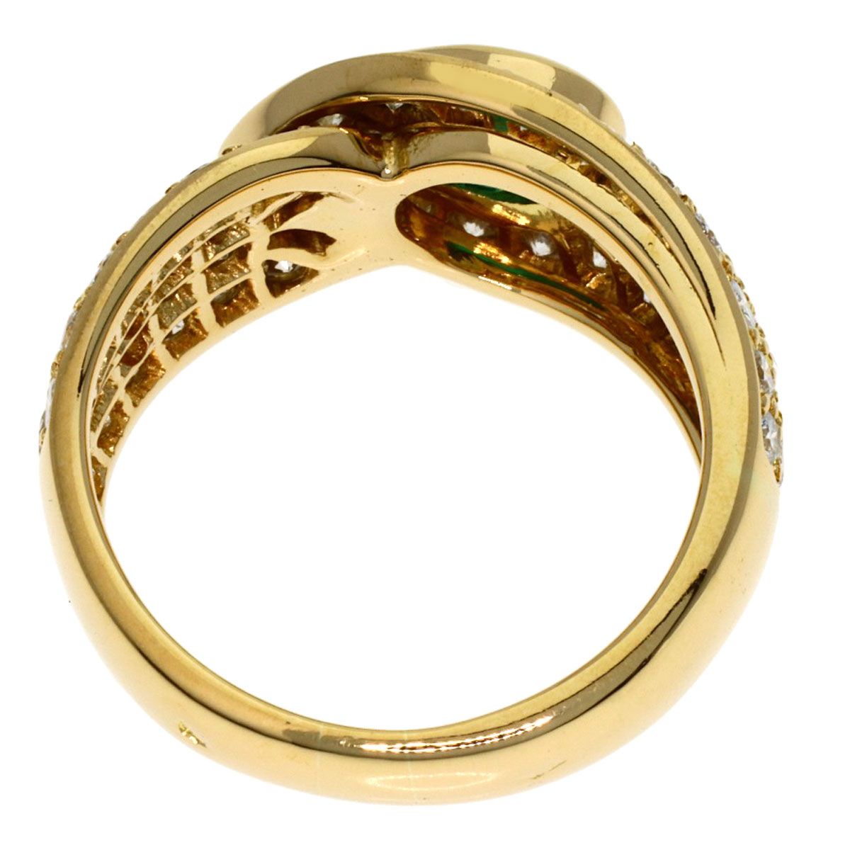 Van Cleef & Arpels Emerald Diamond 51 Ring 18k Yellow Gold — view 4
