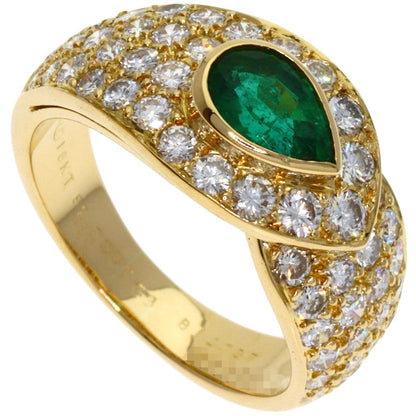 Van Cleef & Arpels Emerald Diamond 51 Ring 18k Yellow Gold