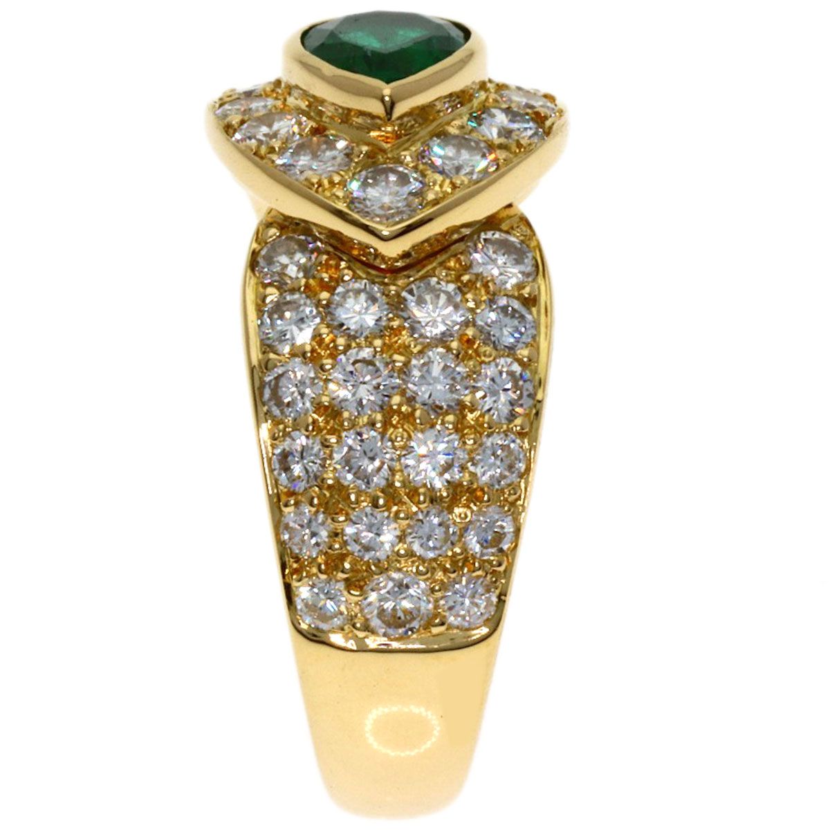 Van Cleef & Arpels Emerald Diamond 51 Ring 18k Yellow Gold — view 3