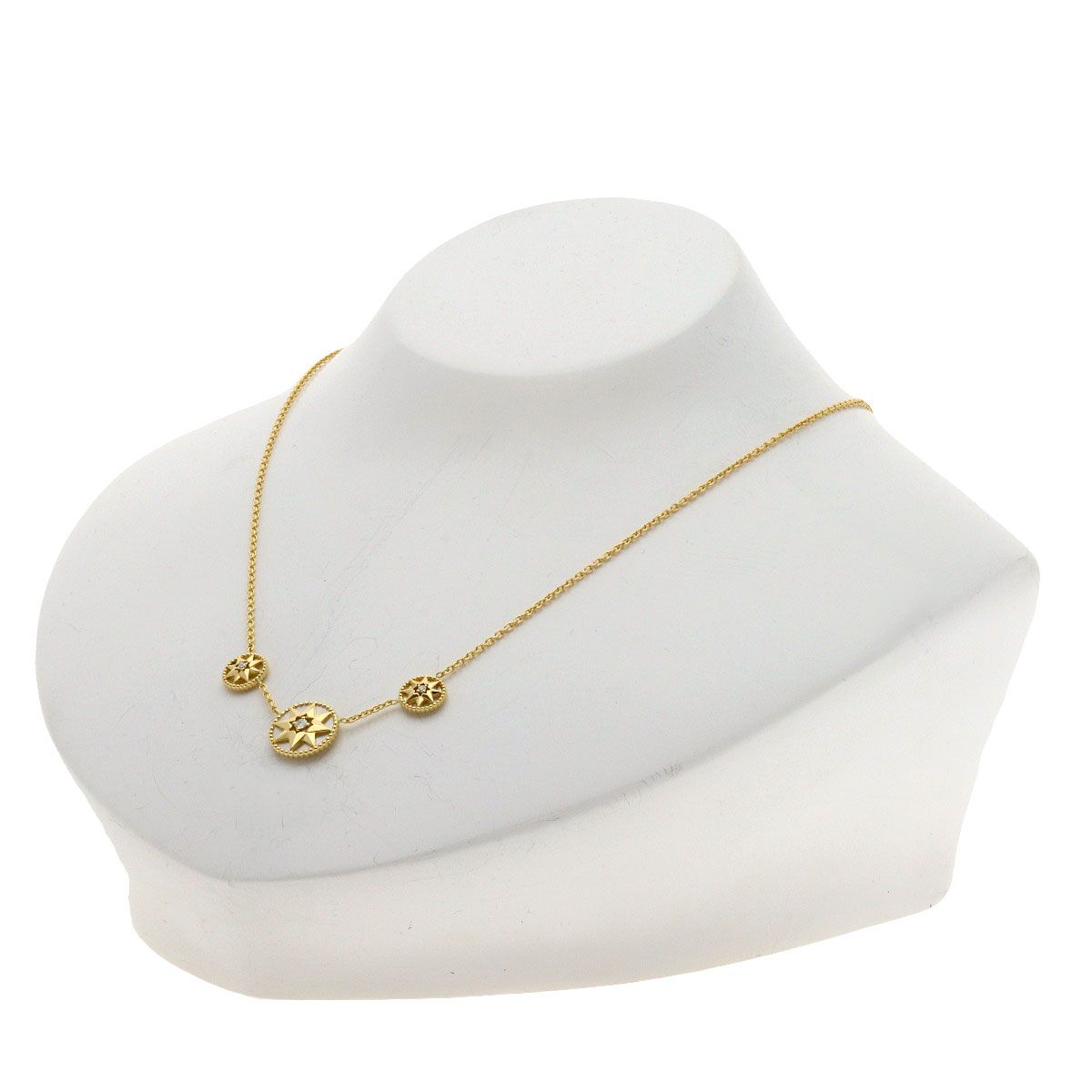 Dior Rose Devan Diamond Necklace 18k Yellow Gold — view 5