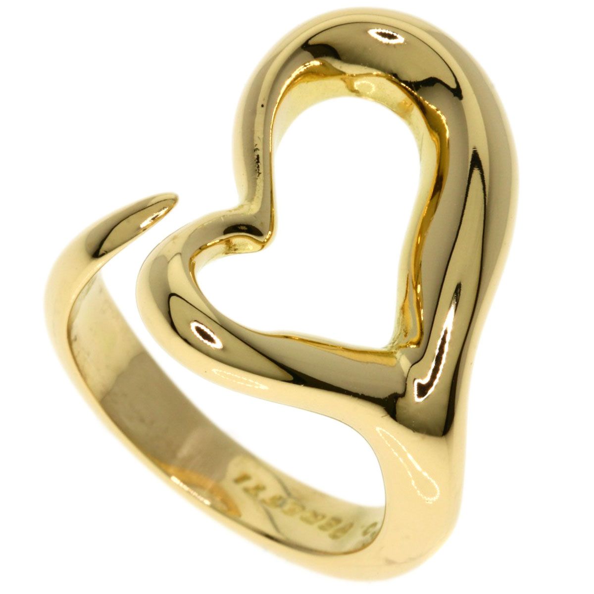 Tiffany & Co Open Heart Ring 18k Yellow Gold